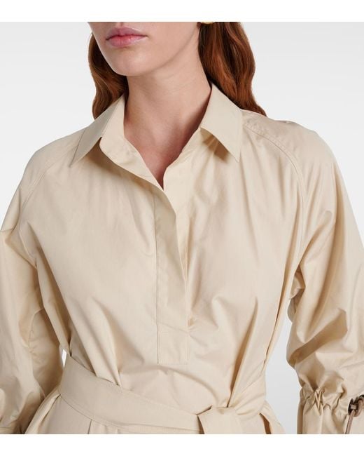 Max Mara Natural Mirto Oversized Cotton Poplin Shirt Dress