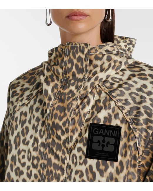 Ganni Yellow Leopard-Print Jacket