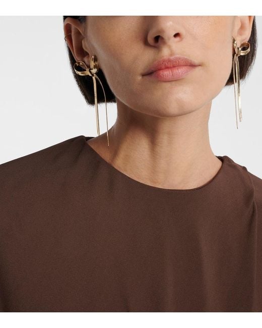 Orecchini Pendenti Gretta Bagnati di Jennifer Behr in White