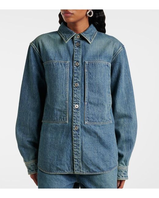 Jil Sander Blue Hemdjacke Aus Denim