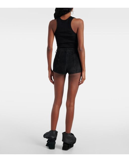 Isabel Marant Black Suede Shorts