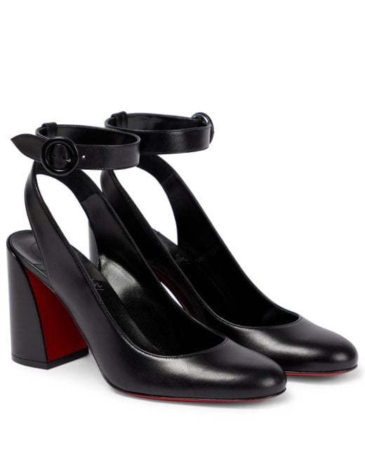 Christian Louboutin Miss Sab Leather Pumps in Black | Lyst
