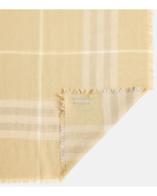 Burberry Natural Check Wool Scarf