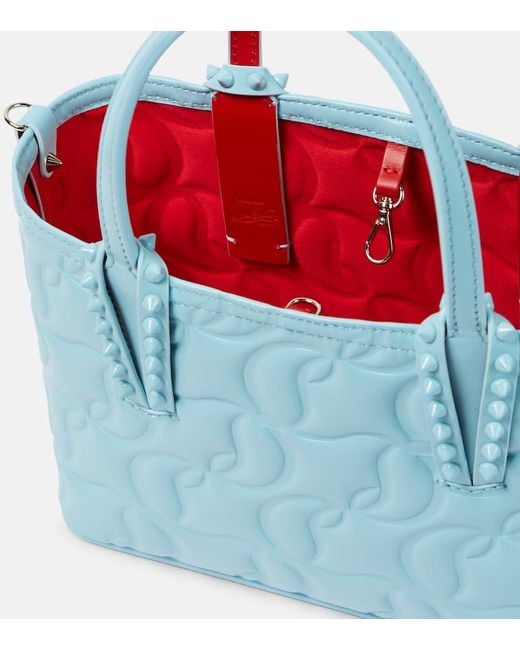 Christian Louboutin Blue Tote Cabata Mini Aus Leder