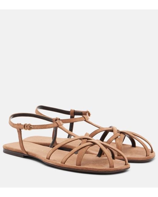 Herbert Levine Pink The Catch Suede Sandals