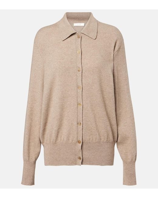 The Row Natural Lillia Cashmere Cardigan