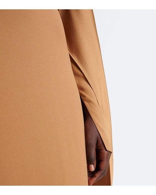 Taller Marmo Natural Mounia Caped Crepe Cady Gown