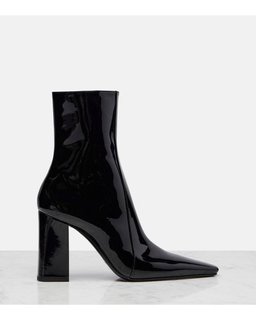 Botines Rainer 90 De Charol Saint Laurent de color Black