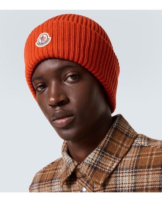 Moncler Muetze Aus Wolle Und Kaschmir in Red für Herren