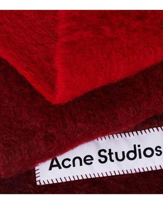 Sciarpa Vally Con Frange di Acne in Red