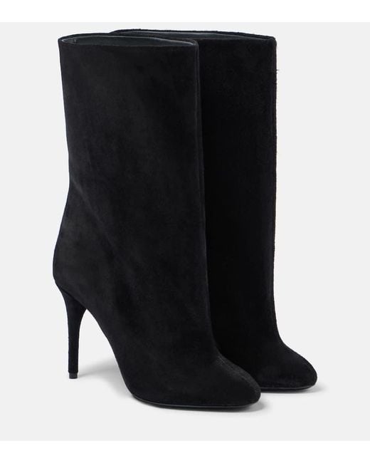 Alaïa Black Suede Ankle Boots