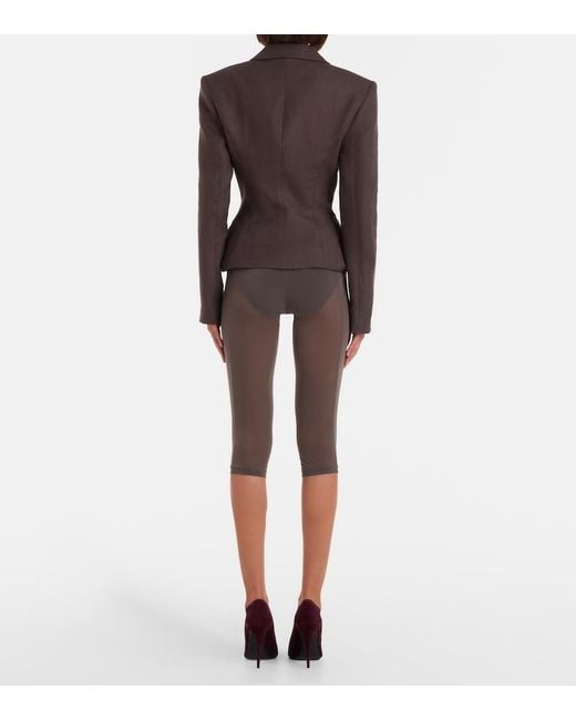 Magda Butrym Gray Capri Pants And Briefs Set