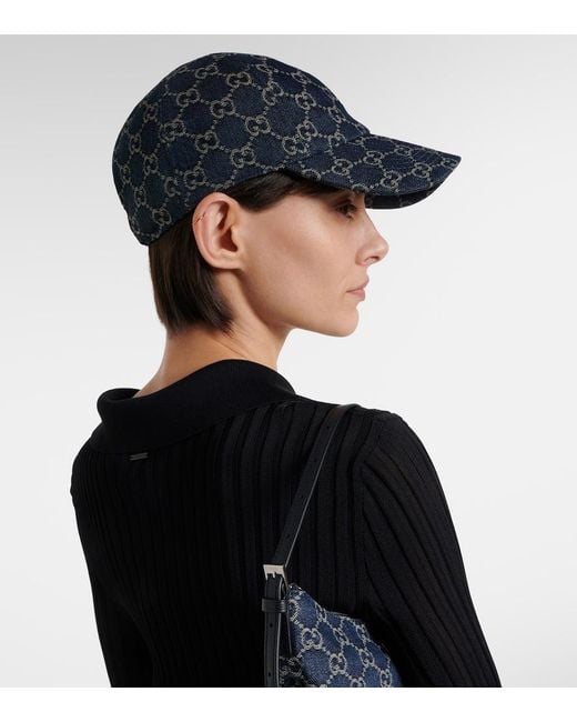 Gucci Blue Gg Denim Baseball Cap