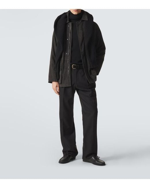 Saman Amel Black City Suede Jacket for men