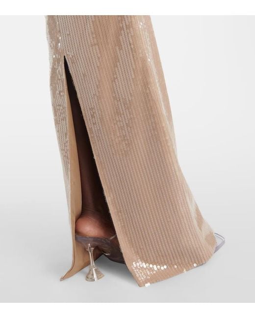 The New Arrivals Ilkyaz Ozel Natural Tara Sequined Bustier Dress