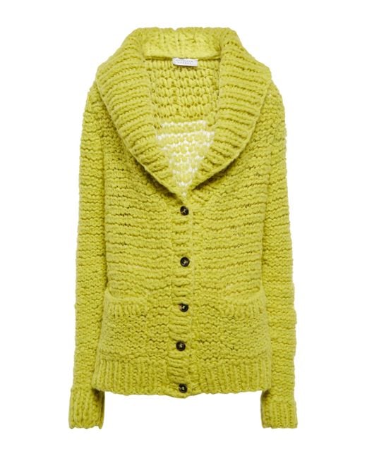 Gabriela Hearst Moses Cashmere And Wool Cardigan in Green | Lyst