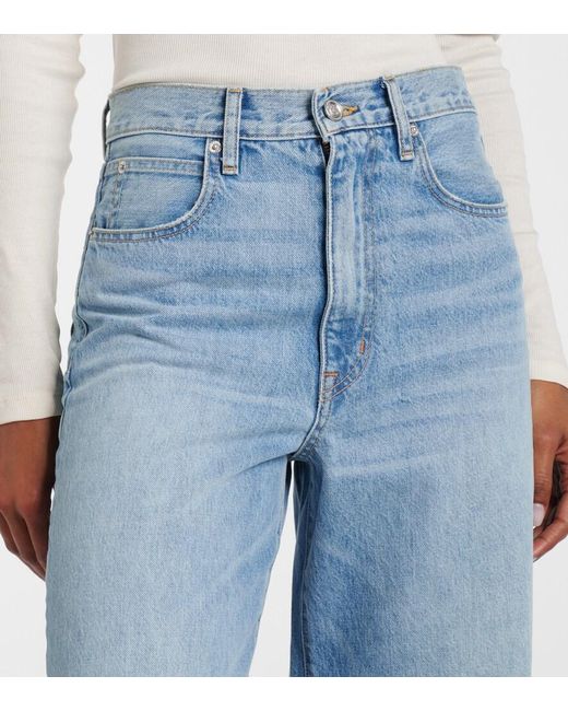 SLVRLAKE Denim Blue Eva High-Rise Wide-Leg Jeans