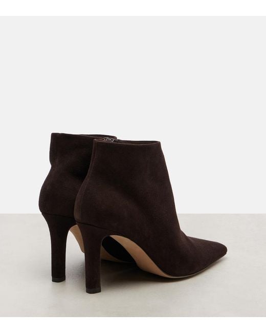 The Row Brown Carla Suede Ankle Boots
