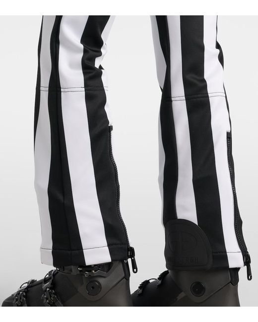 Goldbergh White Lunira Striped Ski Salopettes