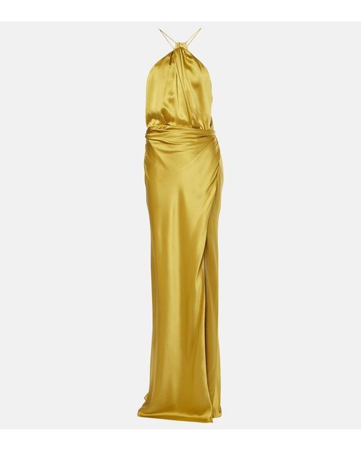 The Sei Metallic Draped Silk Gown
