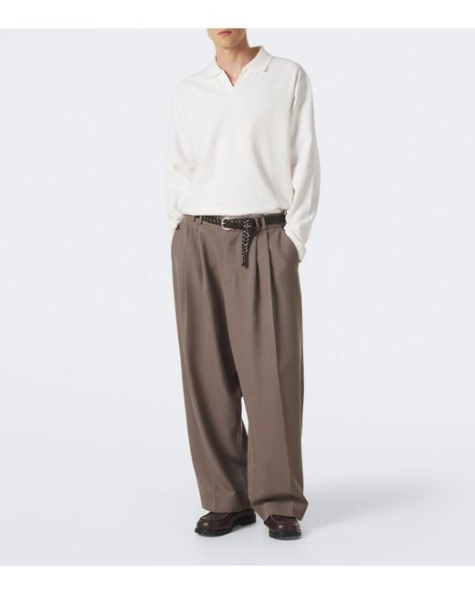 Studio Nicholson Brown Line Wide-Leg Pants for men