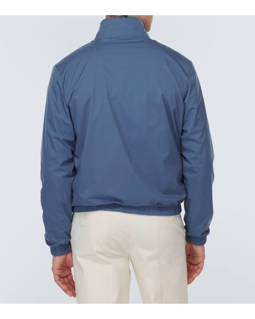 Loro Piana Blue Windmate® Reversible Bomber Jacket for men