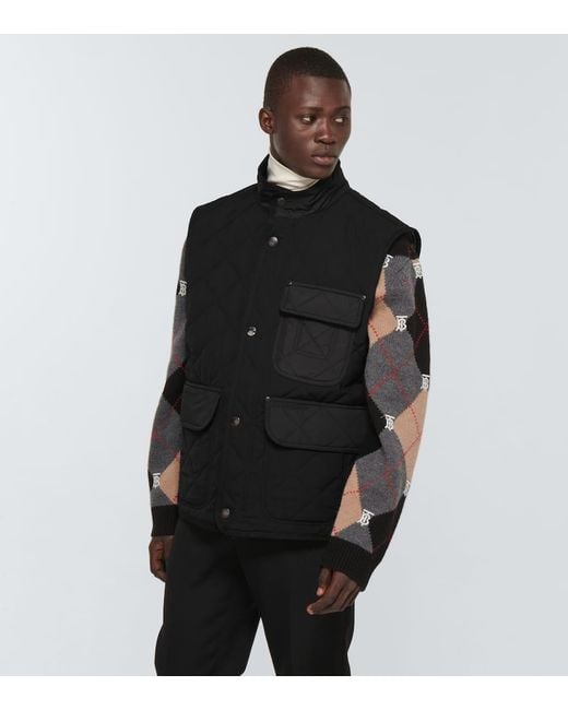 Veste Sans Manches Burberry pour homme en coloris Black