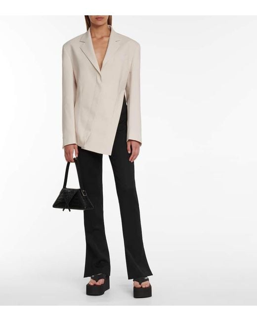 Coperni Black Platform Thong Sandals