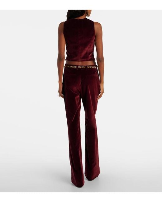 Etro Purple Cotton Velvet Vest