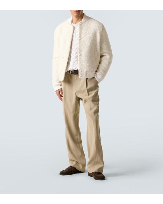 Gabriela Hearst White Cashmere, Alpaca, Wool, And Silk Jacket for men
