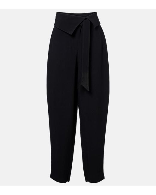 The Attico Blue High-Rise Tapered Pants