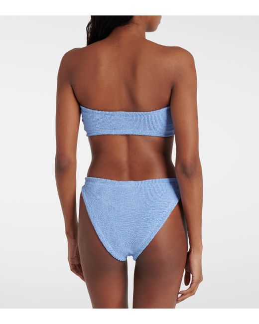 Hunza G Blue Jean Strapless Bikini