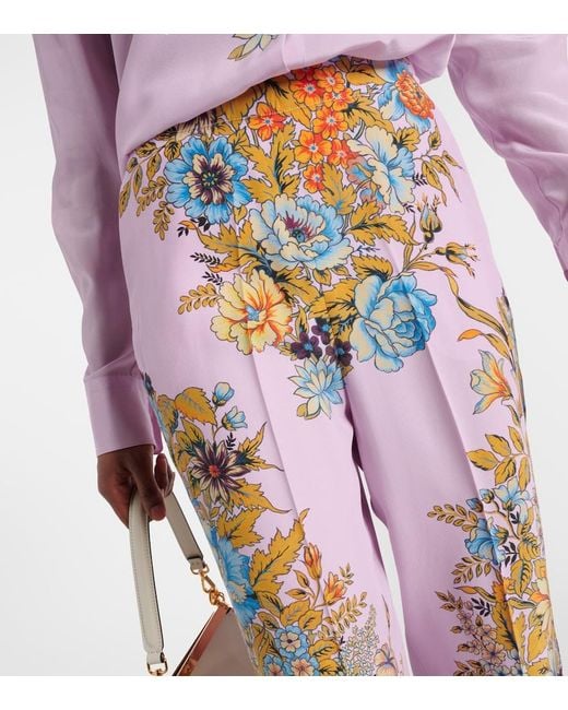 Etro Pink Silk Pants
