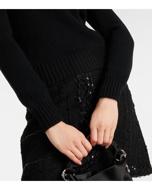 Giambattista Valli Black Embellished Wool Sweater