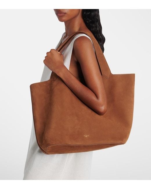 Alaïa Brown Tote Bag Le Cabas Aus Leder