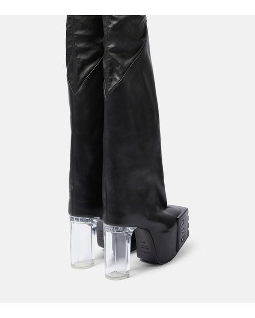 Rick Owens Black Platform Boots