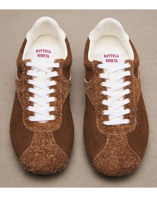 Bottega Veneta Brown Shot Suede Sneakers
