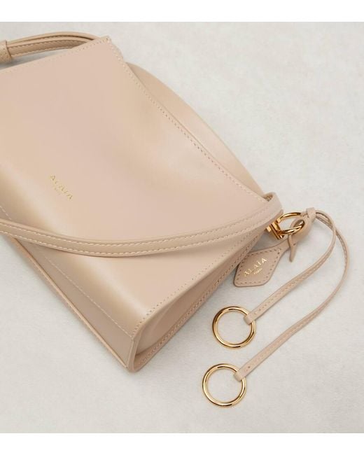 Alaïa Natural Le Click Small Leather Shoulder Bag