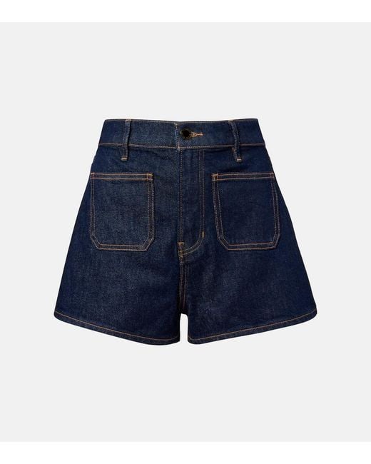 Veronica Beard Blue Elijah Denim Shorts