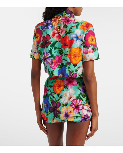 Dolce & Gabbana Multicolor Floral Cotton Shorts