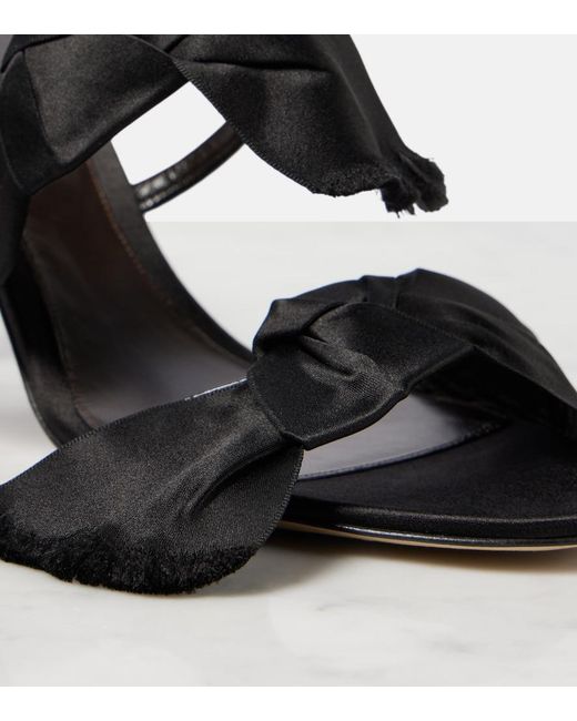 The Row Black Vika Satin Sandals
