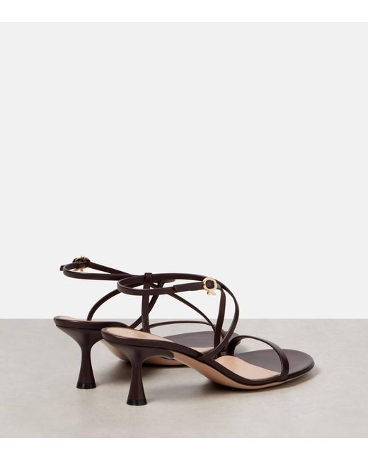 Gianvito Rossi Red 55 Leather Sandals