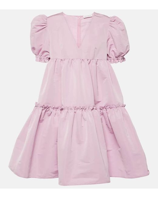 Nina Ricci Pink Gathered Tiered Minidress