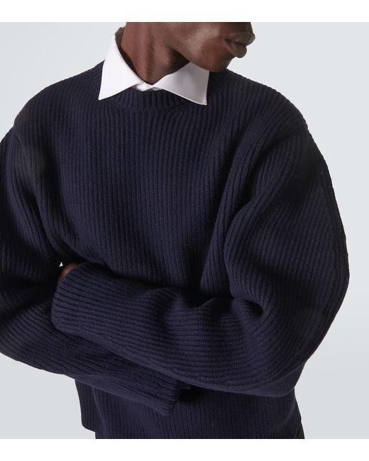 Jil Sander Blue Wool Sweater for men