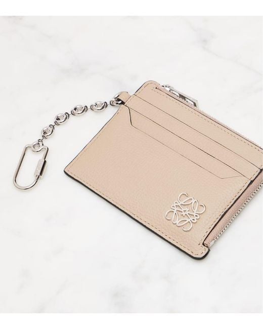 Loewe Natural Anagram Leather Card Holder