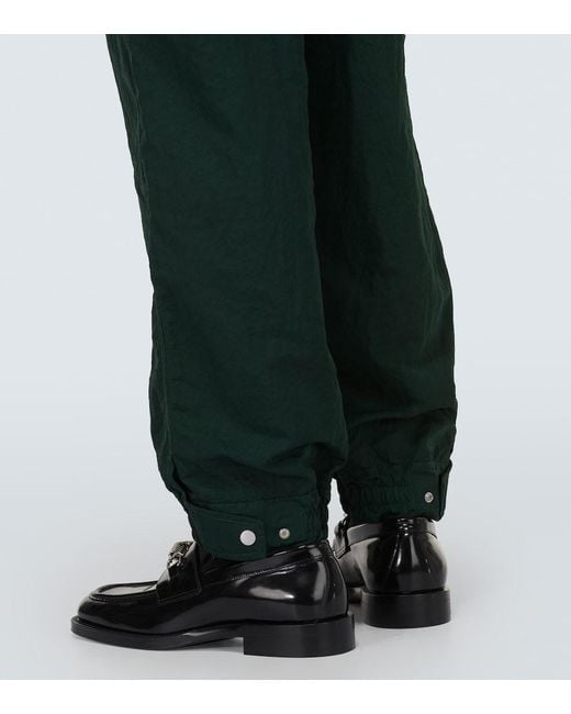 Burberry Green Technical Wide-Leg Pants for men