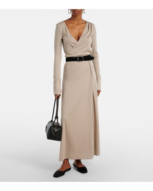 Max Mara Natural Stilla Virgin Wool Maxi Skirt