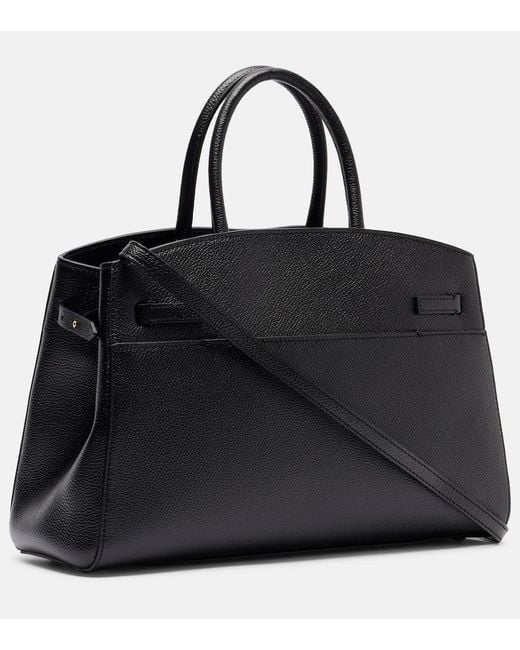DeMellier London Black Hudson Medium Leather Tote Bag