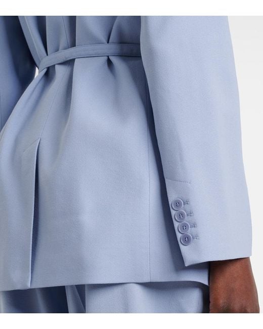 Joseph Blue Victor Wool Crepe Jacket