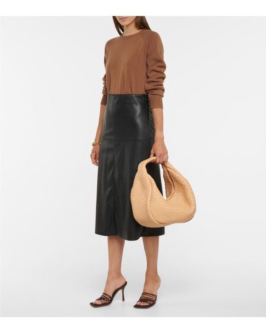 Max Mara Carioca Faux Leather Skirt in Black | Lyst Australia